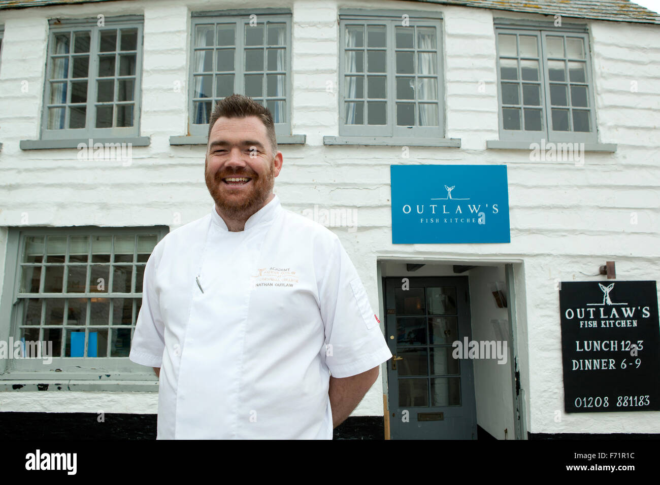 Cornwall based Celebrity Chef Nathan Outlaw Stock Photo