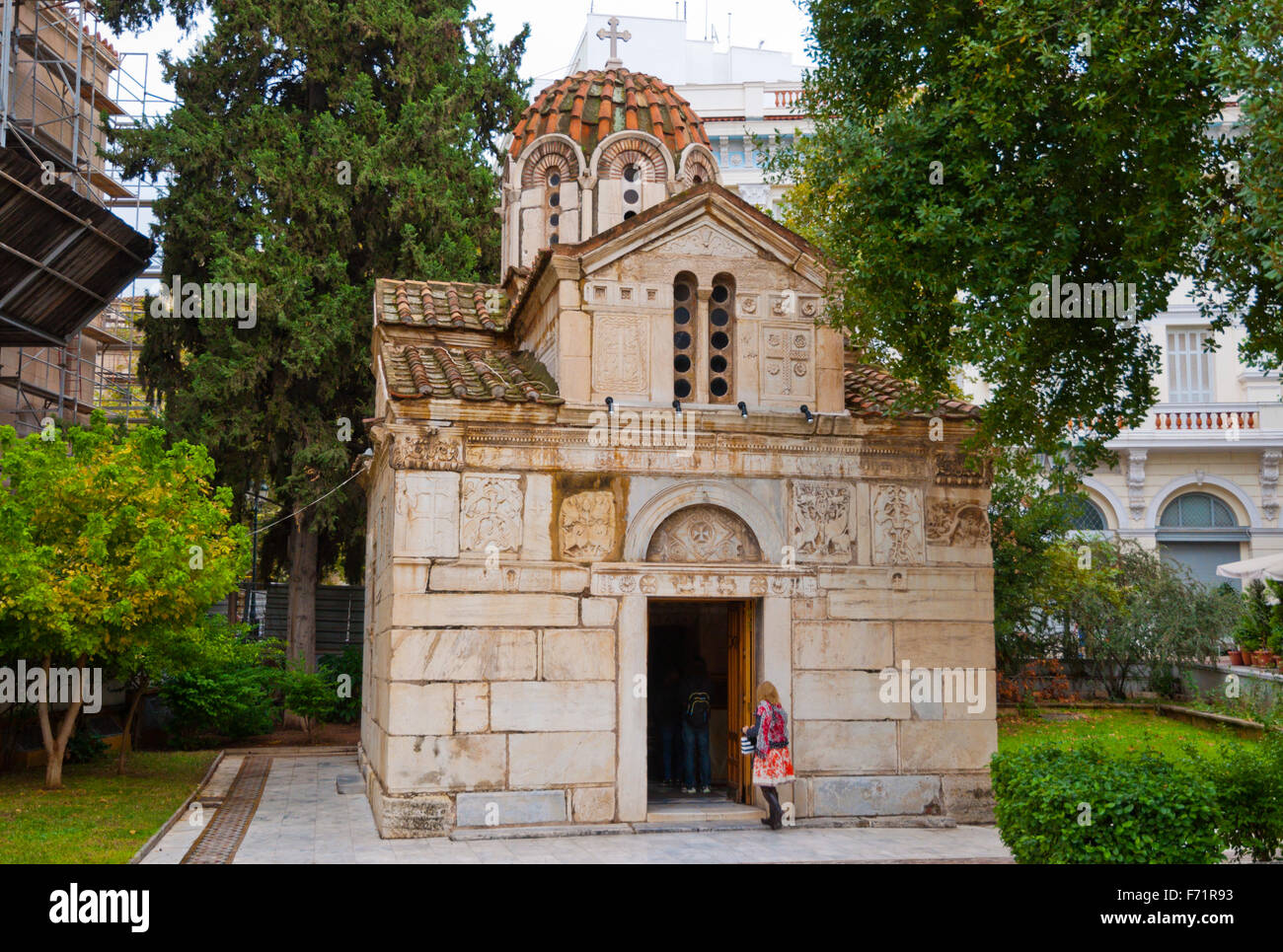 Church of Theotokos Gorgoepikoos & St. Eleftherios, Byzantine era church, Plaka, Athens, Greece Stock Photo