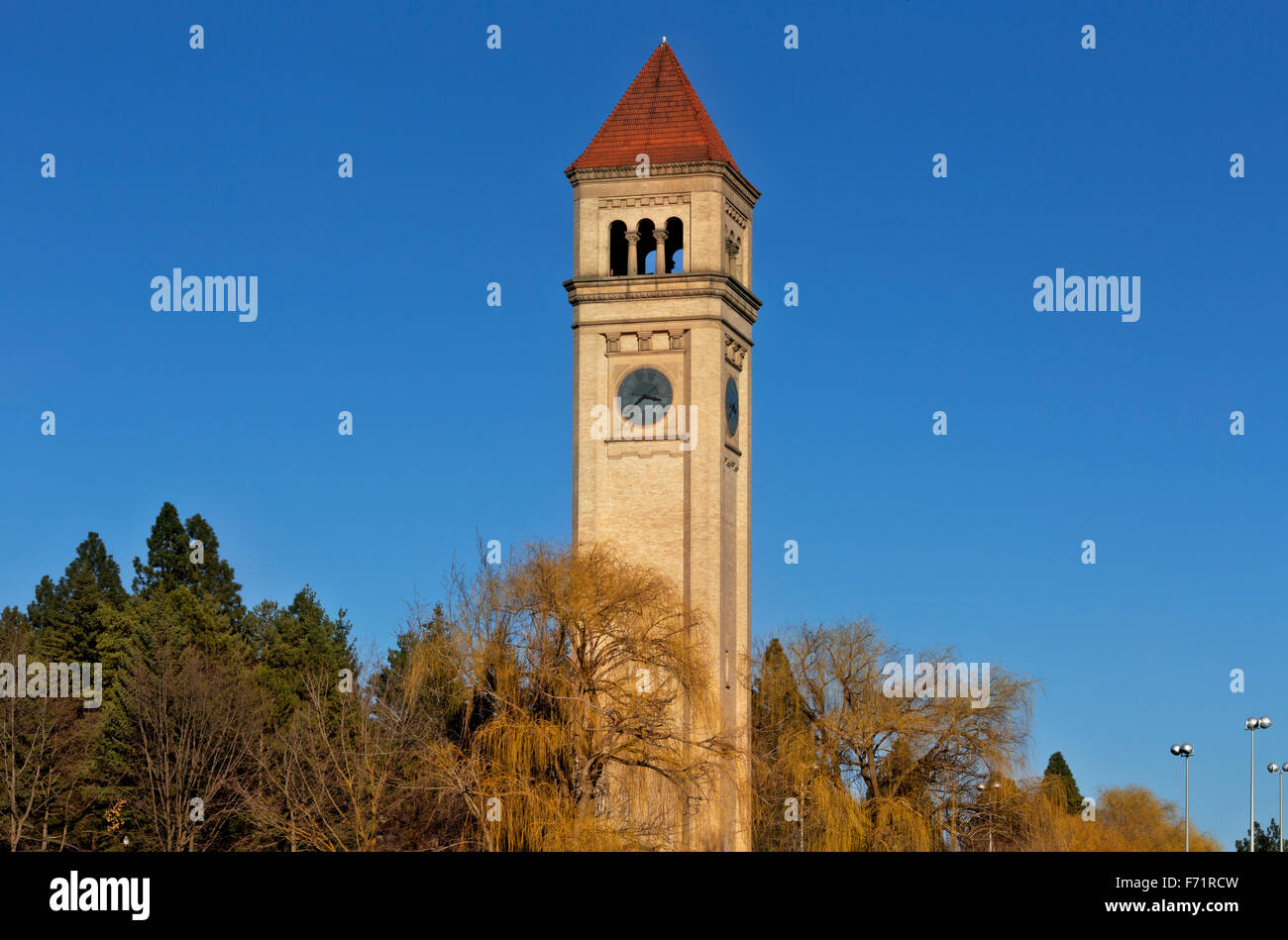 Clock tower in spokane washington hires stock photography and images