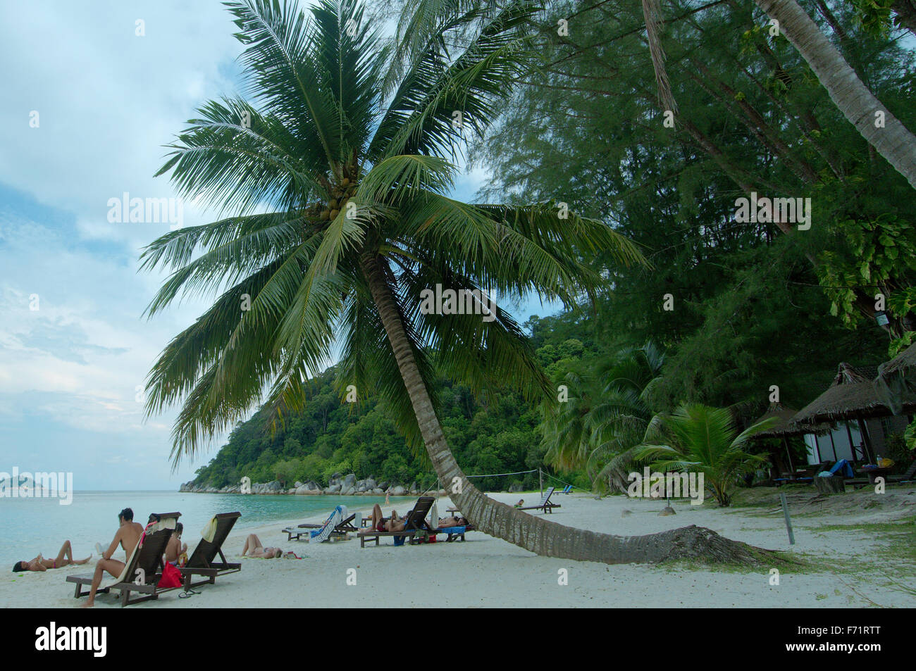 Boats In Coral Bay Beach In Pulau Perhentian Kecil Island Malaysia Stock Photo Alamy