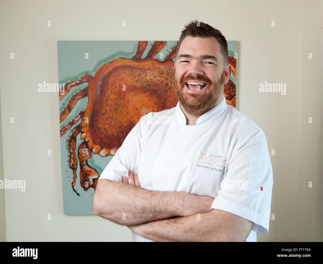 Cornwall based Celebrity Chef Nathan Outlaw Stock Photo