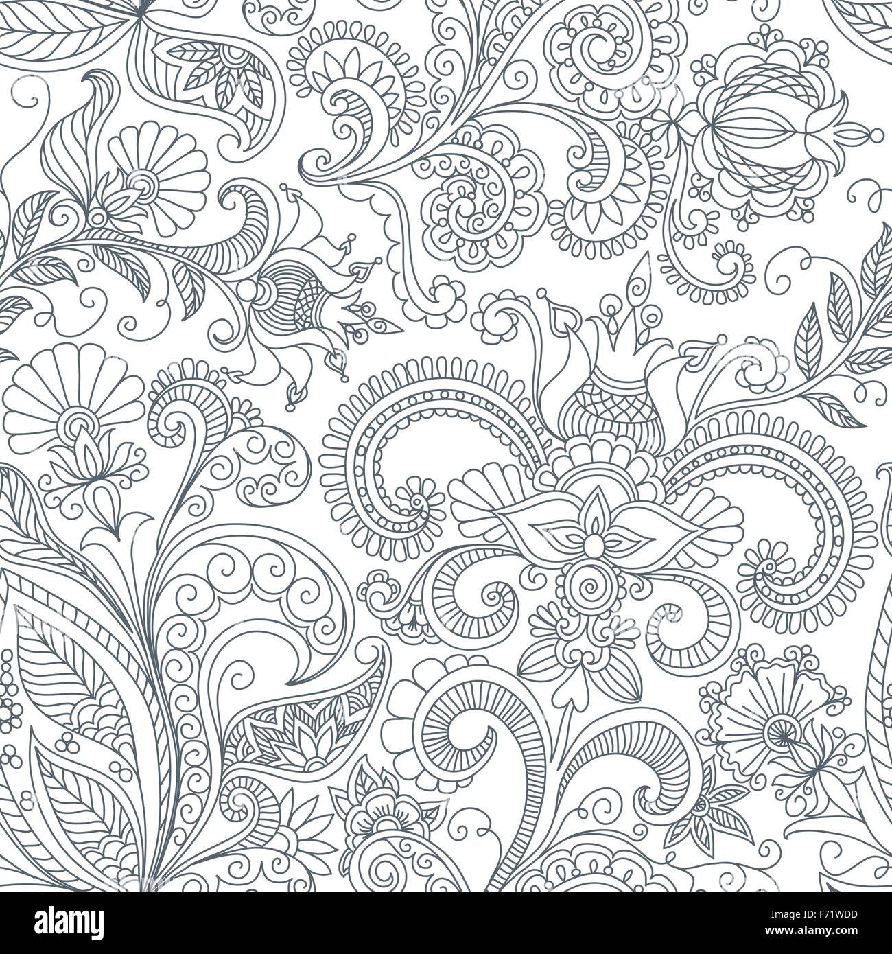 vector seamless floral pattern Stock Vector Image & Art - Alamy