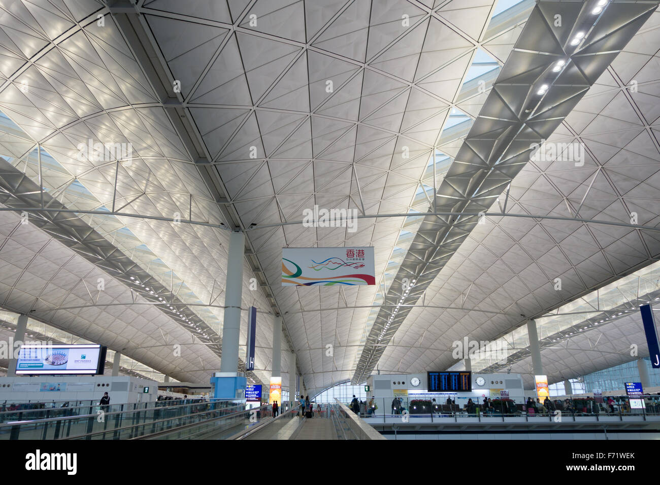 hong kong airport ceiling Stock Photo