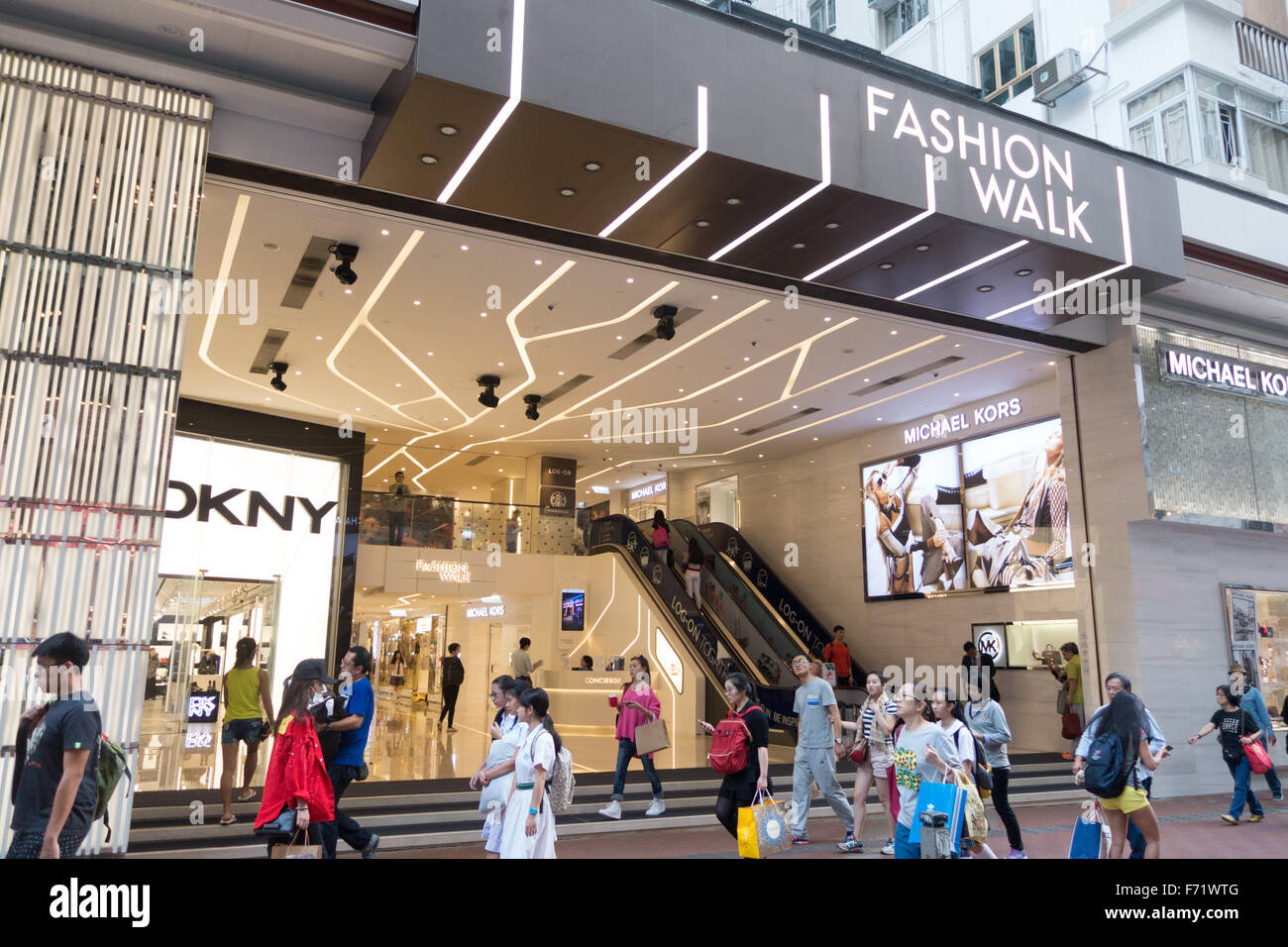 hong kong fashion walk shopping mall causeway bay Stock Photo