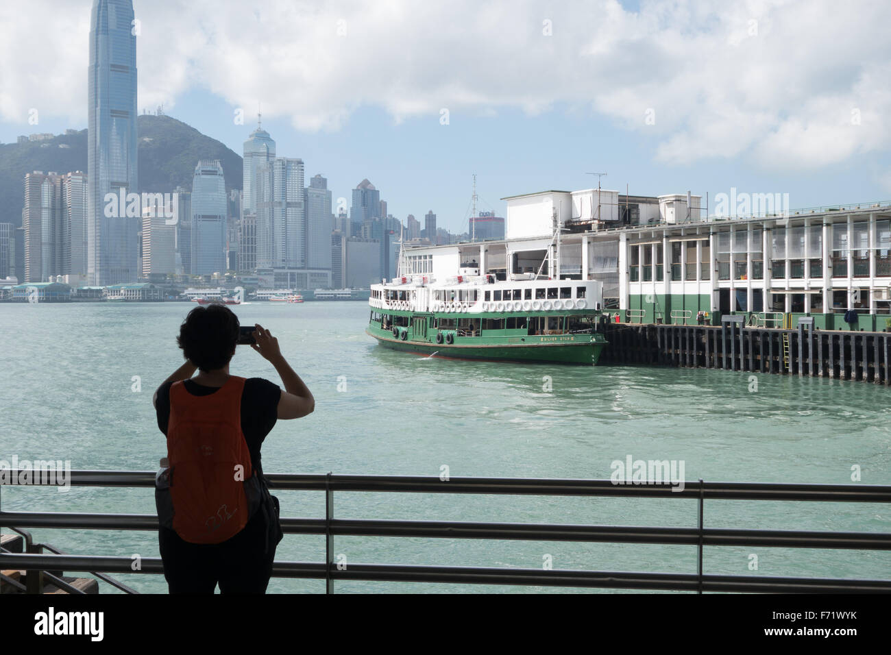 tourist hong kong star ferry Stock Photo