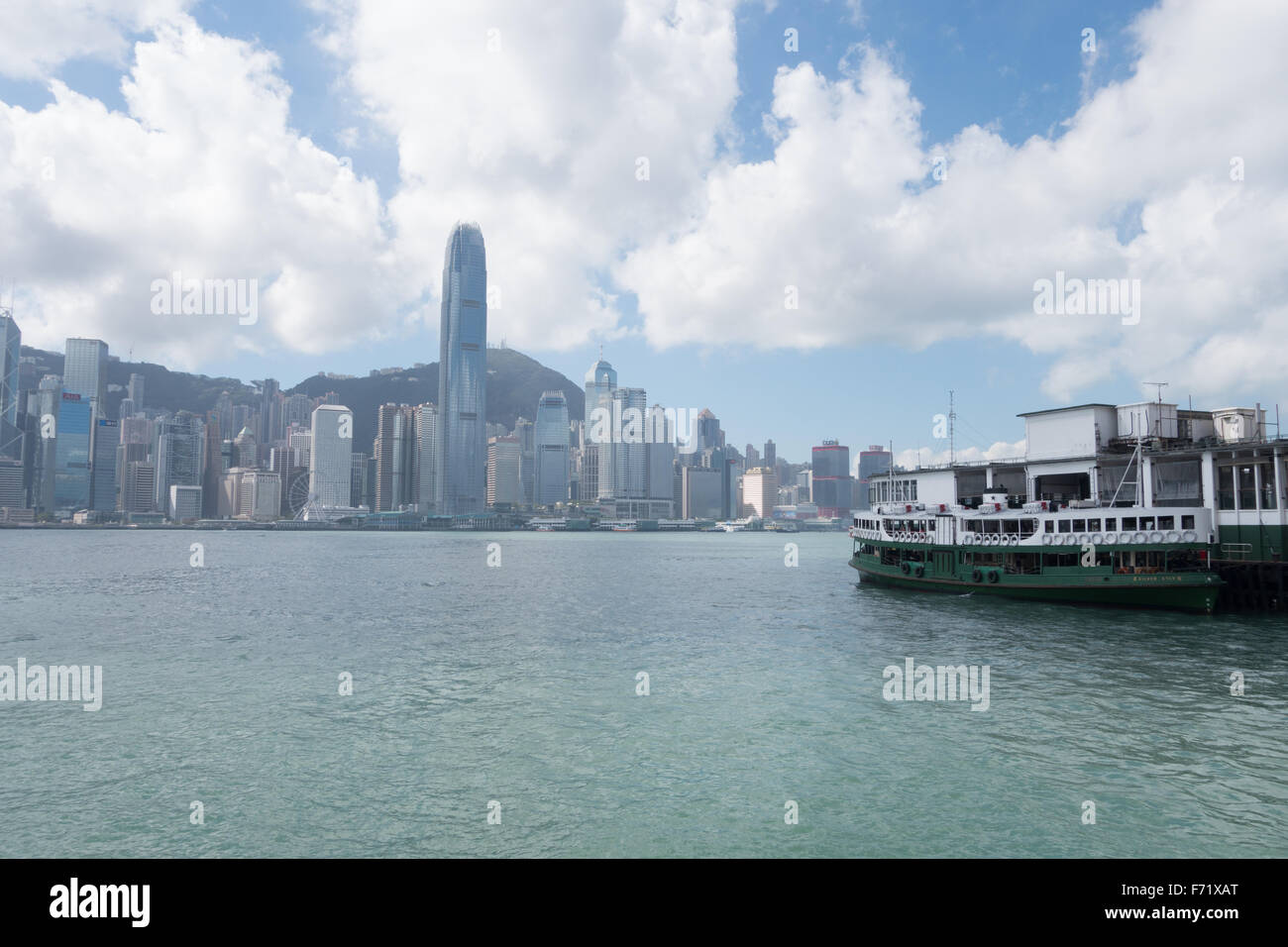 hong kong skyline star ferry pier Stock Photo