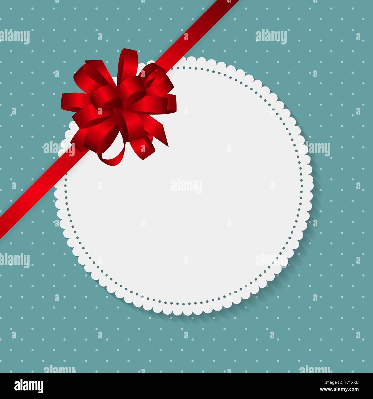 Vintage Frame with Bow Background. Vector Illustration Stock Vector ...