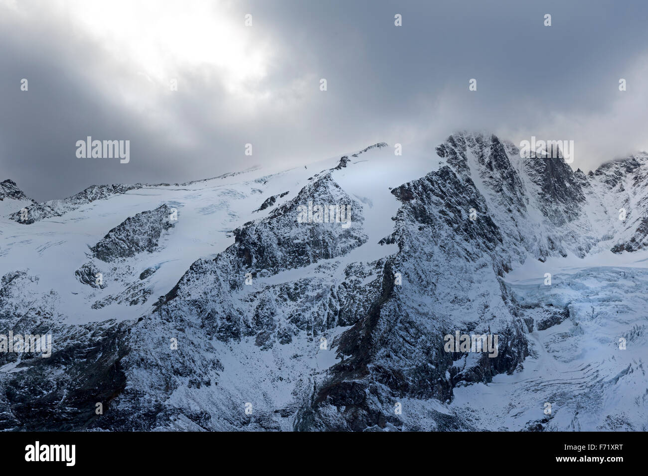 Grossglockner seen from Franz-Joseph High, Carinthia, Austria, Europe Stock Photo