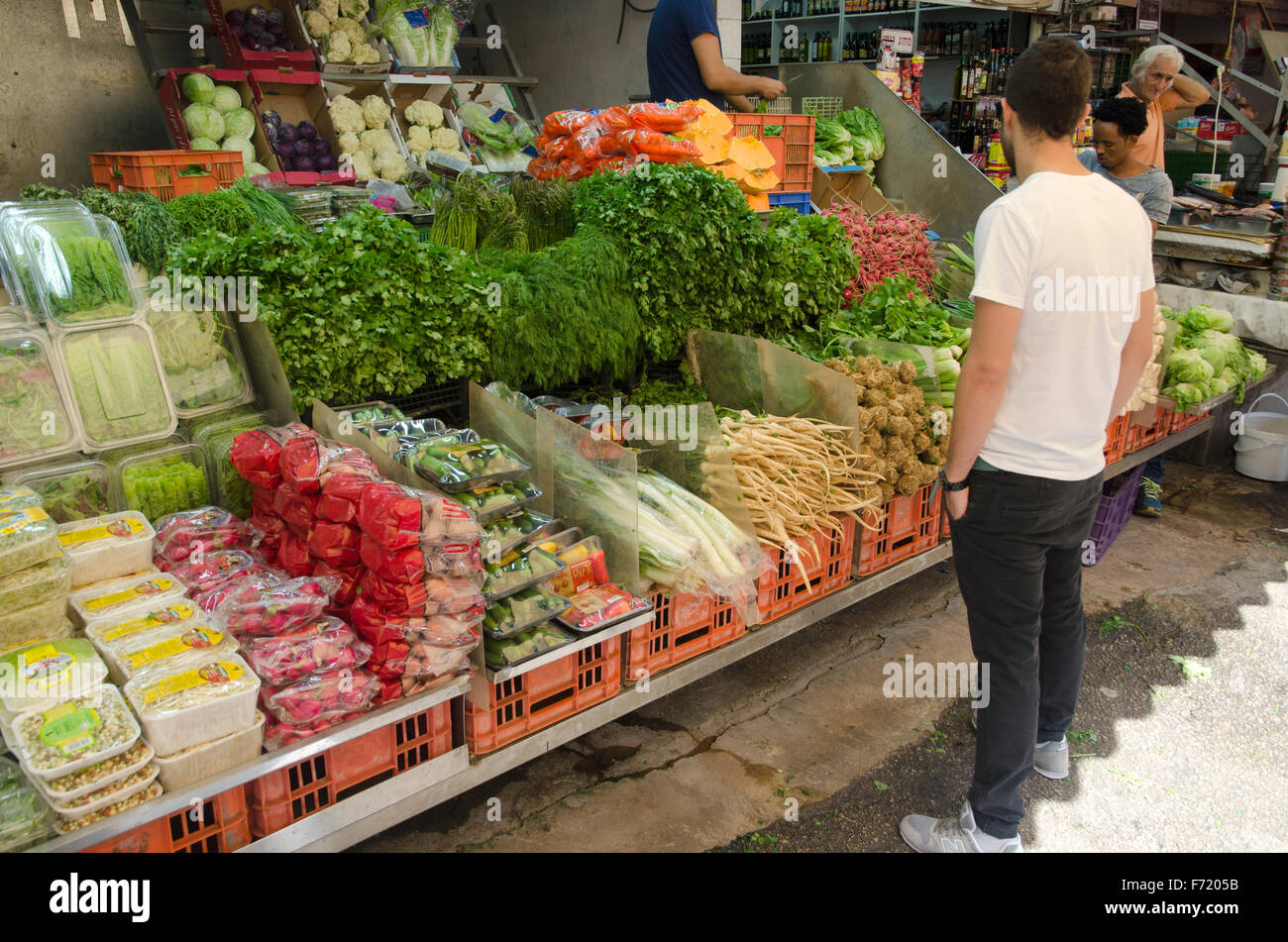 Mahane Yehuda Market, West Jerusalem, Israel Stock Photo