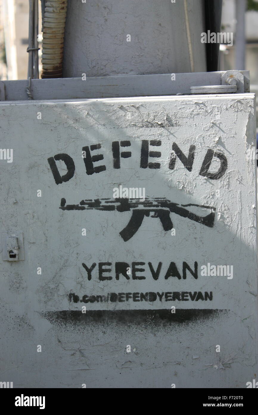 Graffiti in yerevan, armenia Stock Photo
