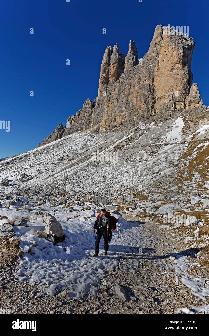 Three Peaks, Sextner Dolomiten, South Tyrol province, Trentino-Alto Adige, Italy, Europe Stock Photo