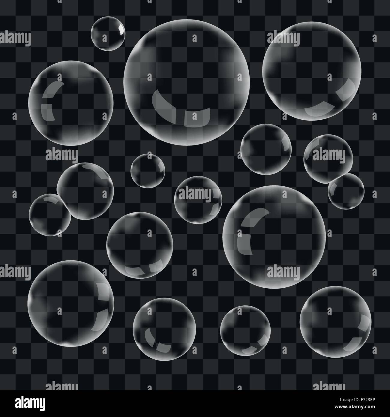 Set of transparent vector soap bubbles Stock Vector Image & Art - Alamy
