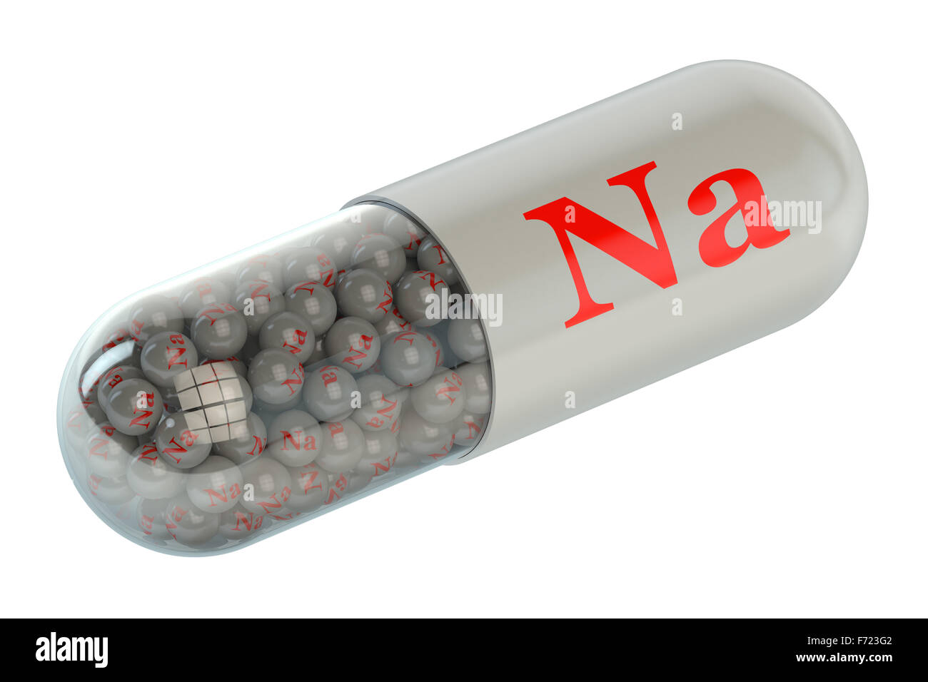 Vitamin capsule Sodium Na isolated on white background Stock Photo Alamy