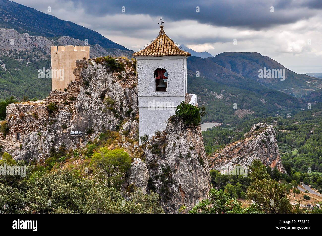 Guadalest on a cloudy day Stock Photo