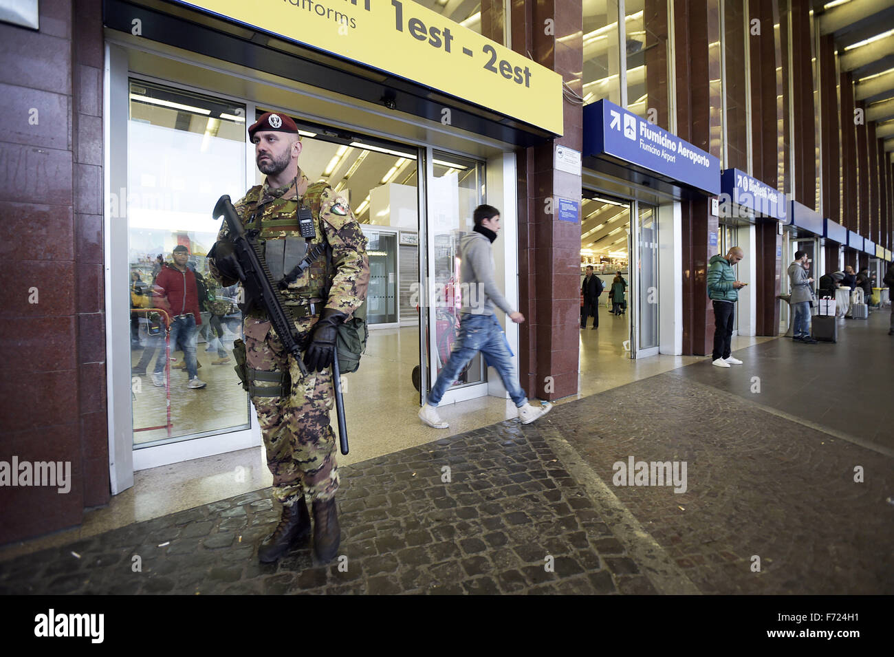 Rome, Italy. 23rd Nov, 2015. Security measures and safety check carried ...