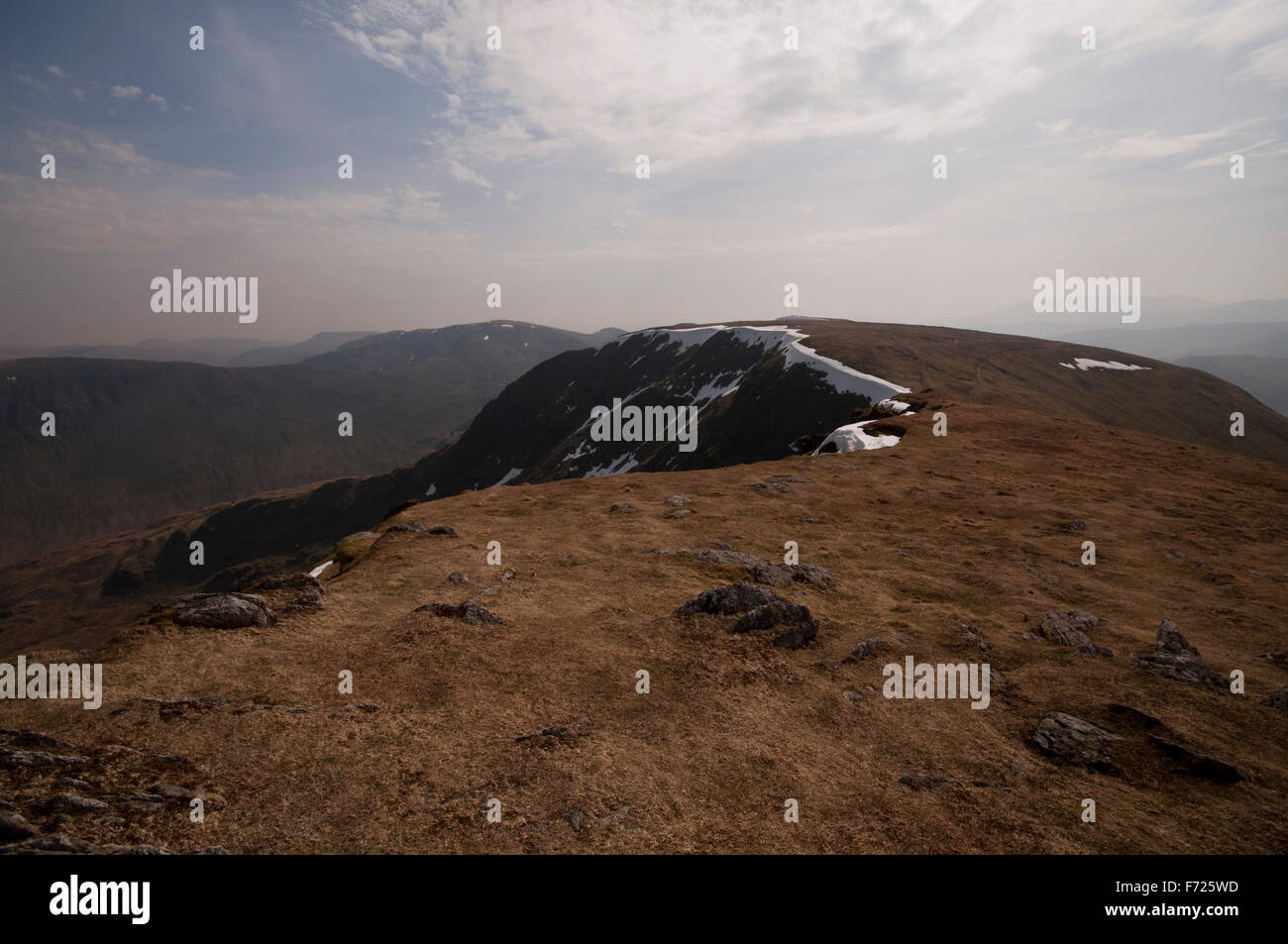 On the Summit of Nethermost Pike in the Lake District National Park