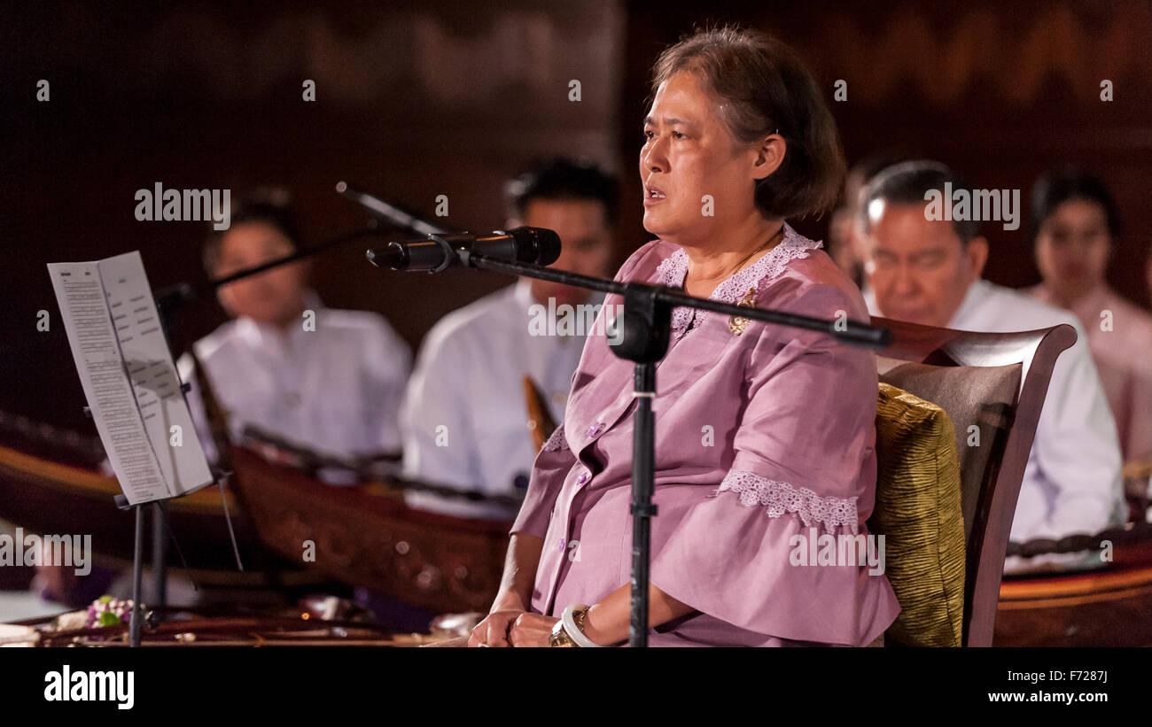 London, UK.  23 November 2015.  A Thai classical music concert takes place at Senate House, University of London, in celebration of the 60th birthday of Her Royal Highness Princess Maha Chakri Sirindhorn of Thailand (pictured).  Credit:  Stephen Chung / Alamy Live News Stock Photo