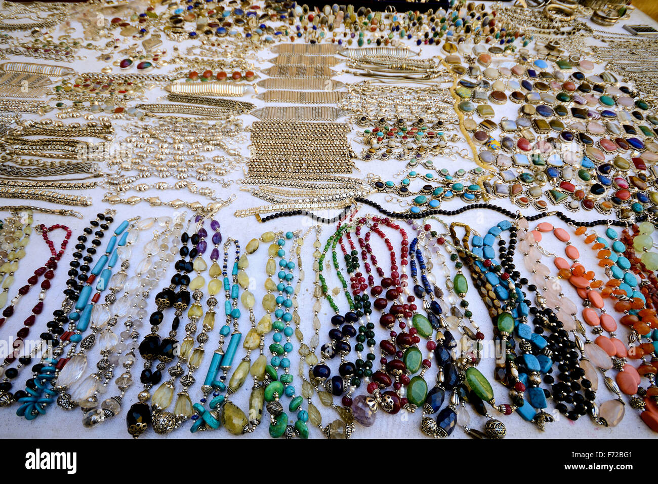 artificial stone necklace, rajasthan, india, asia Stock Photo