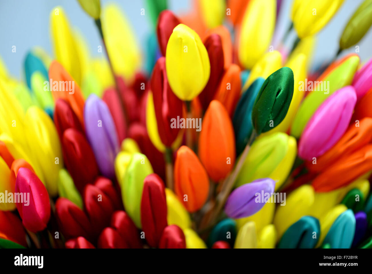 artificial flowers, India, Asia Stock Photo