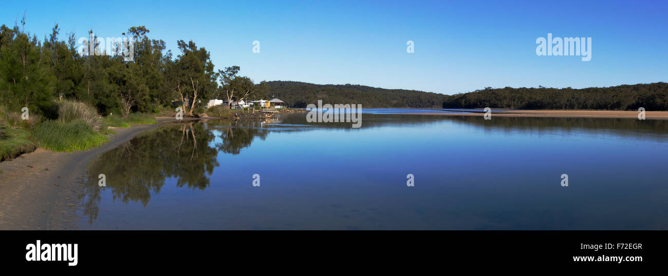Panorama: Morning, Lake Conjola Stock Photo