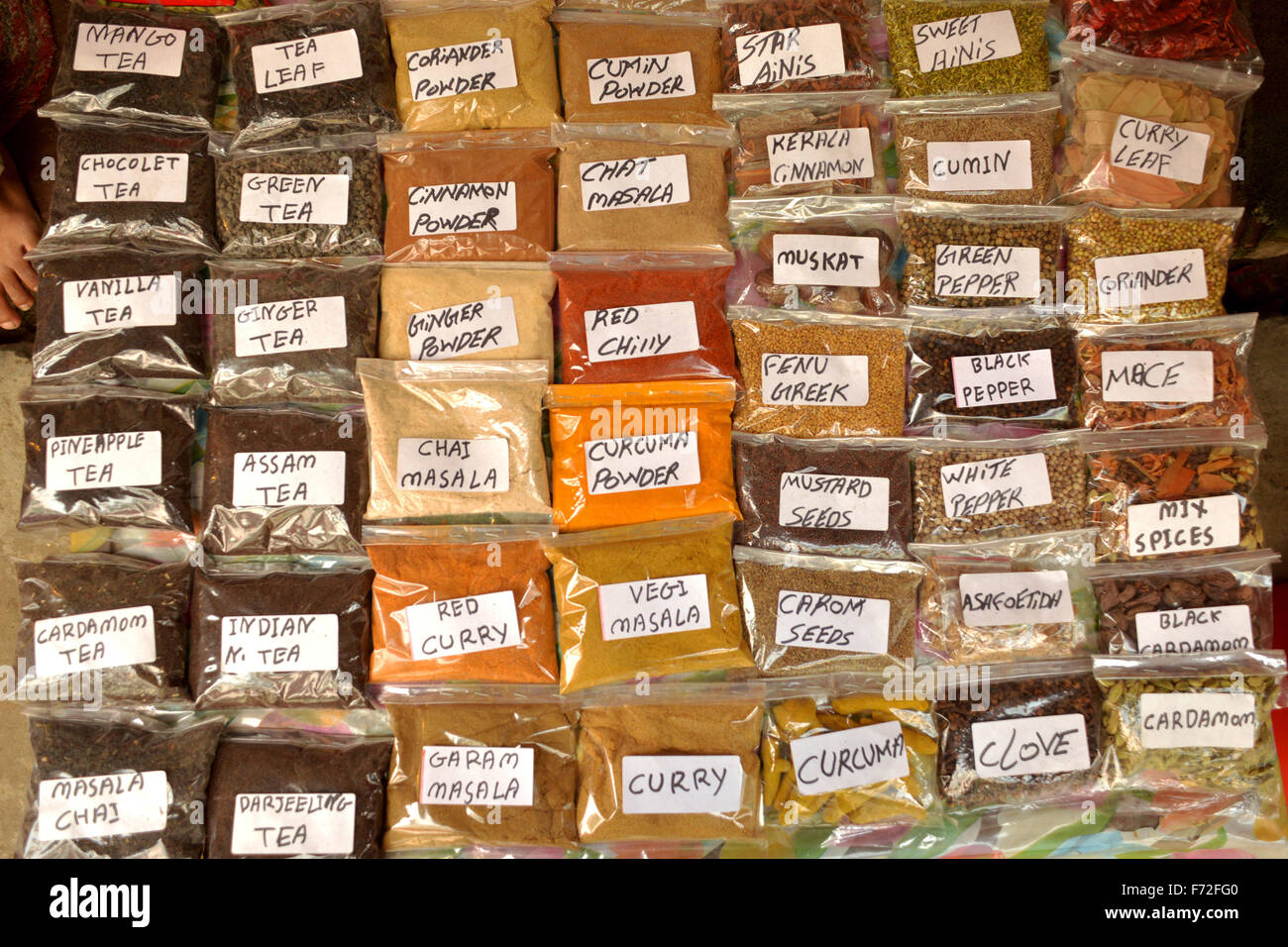 Spices, ajmer, rajasthan, india, asia Stock Photo