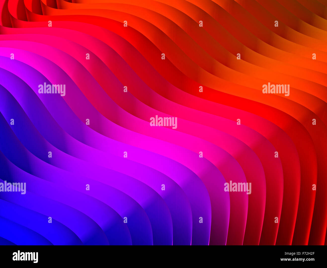 waved colours color background 3d illustration render abstract concept wave rainbow gradient shape geometric desktop wallpaper Stock Photo