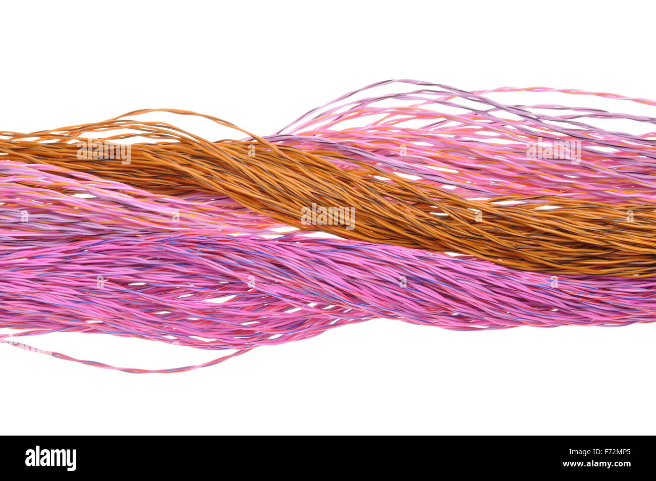 Computer network color cables isolated on white background Stock Photo ...