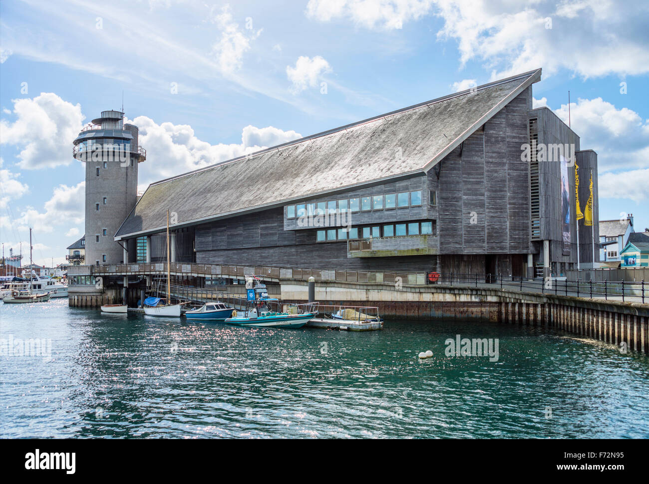 National Maritime Museum at the harbor of Falmouth, Cornwall, England, UK Stock Photo