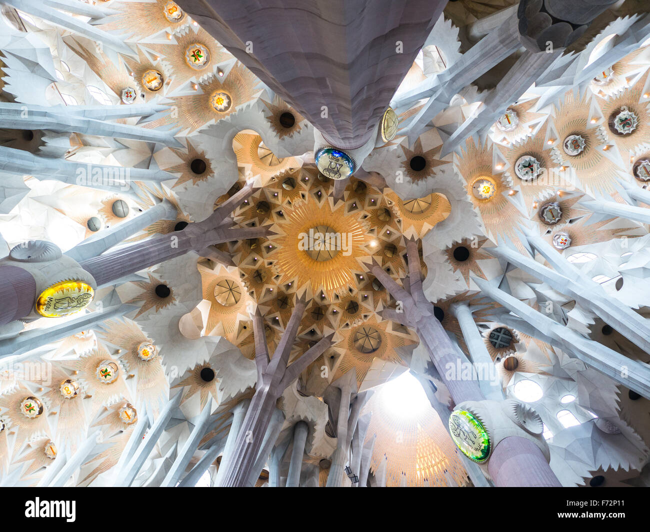 Sagrada Familia ceiling Stock Photo - Alamy