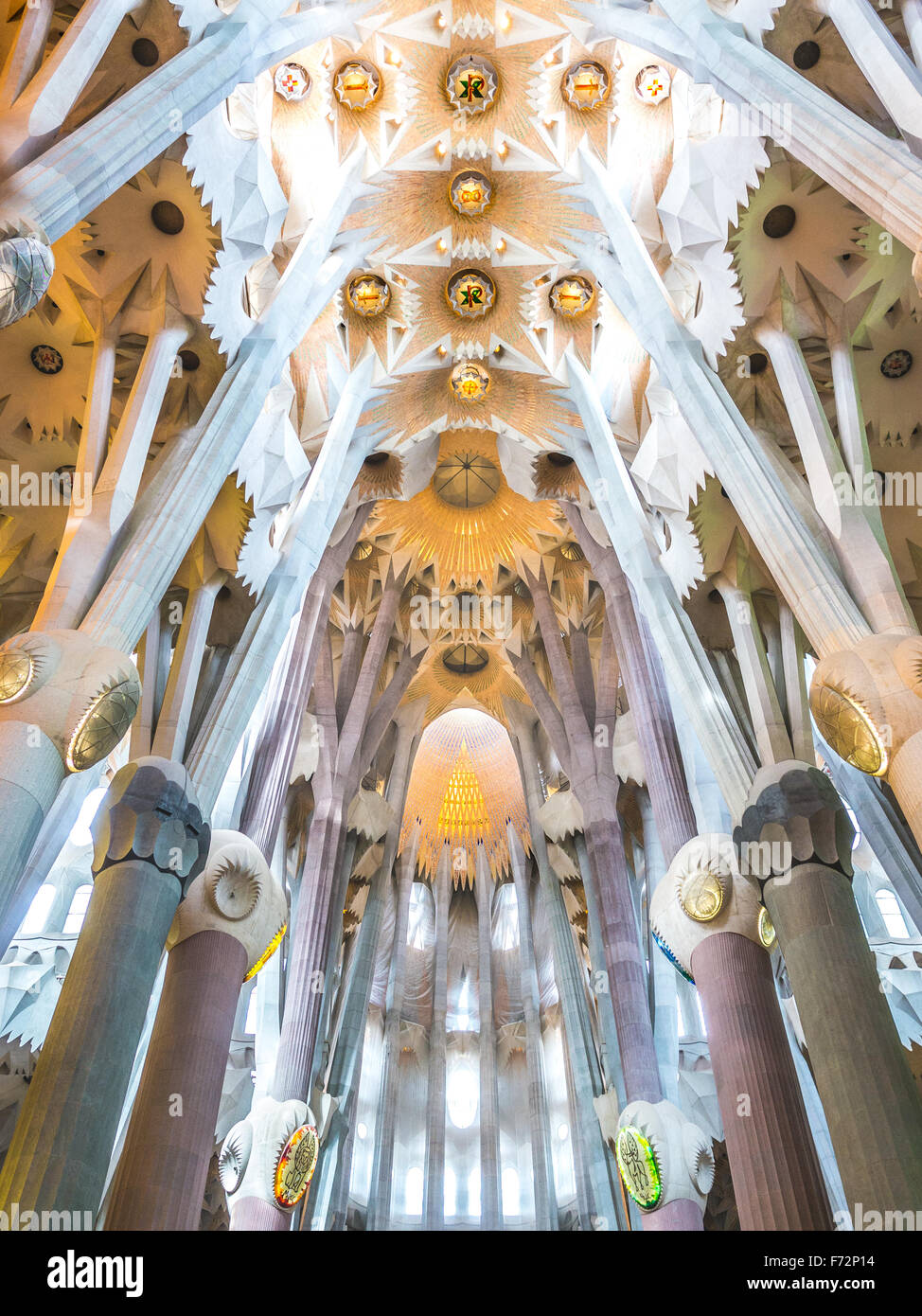 Sagrada Familia ceilings Stock Photo - Alamy