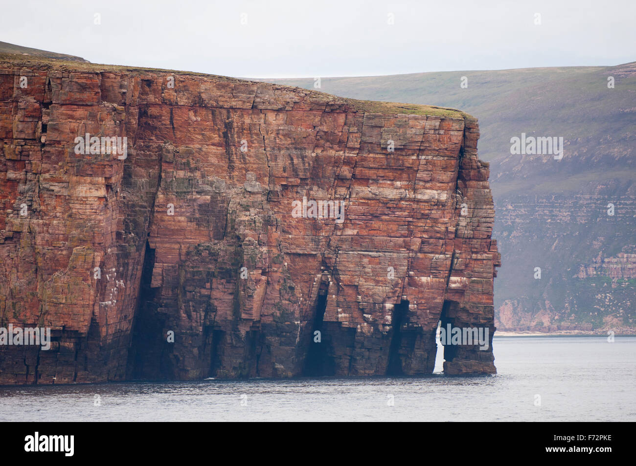 Cliffs on the west coast of Hoy, near Rackwick - Orkney Islands, Scotland. Stock Photo