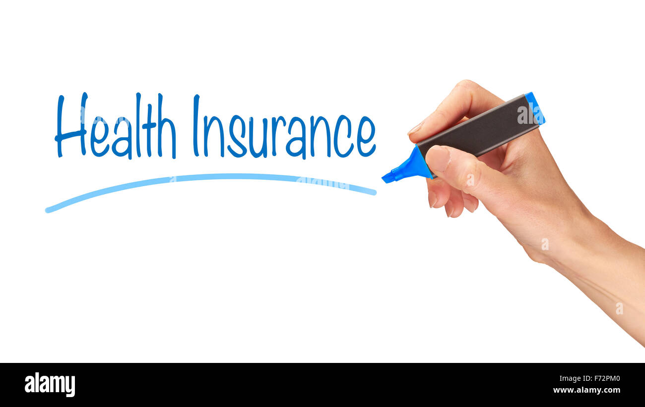 Health Insurance, Induction Training headlines concept. Stock Photo