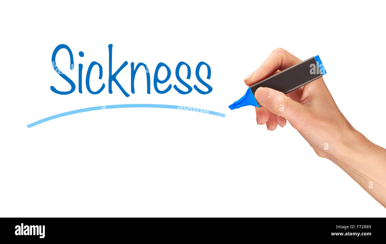 Sickness, Induction Training headlines concept. Stock Photo