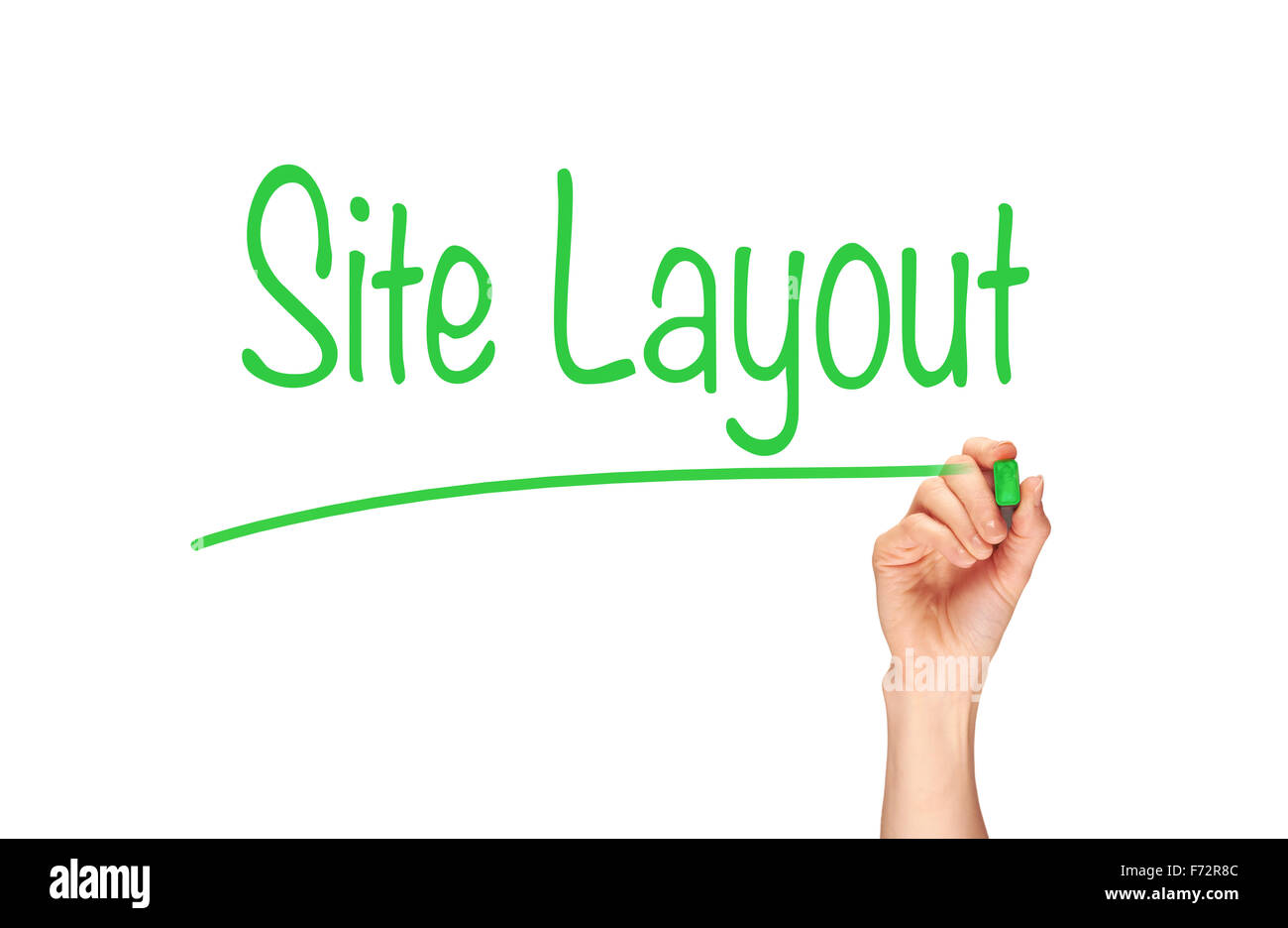 Site Layout, Induction Training headlines concept. Stock Photo