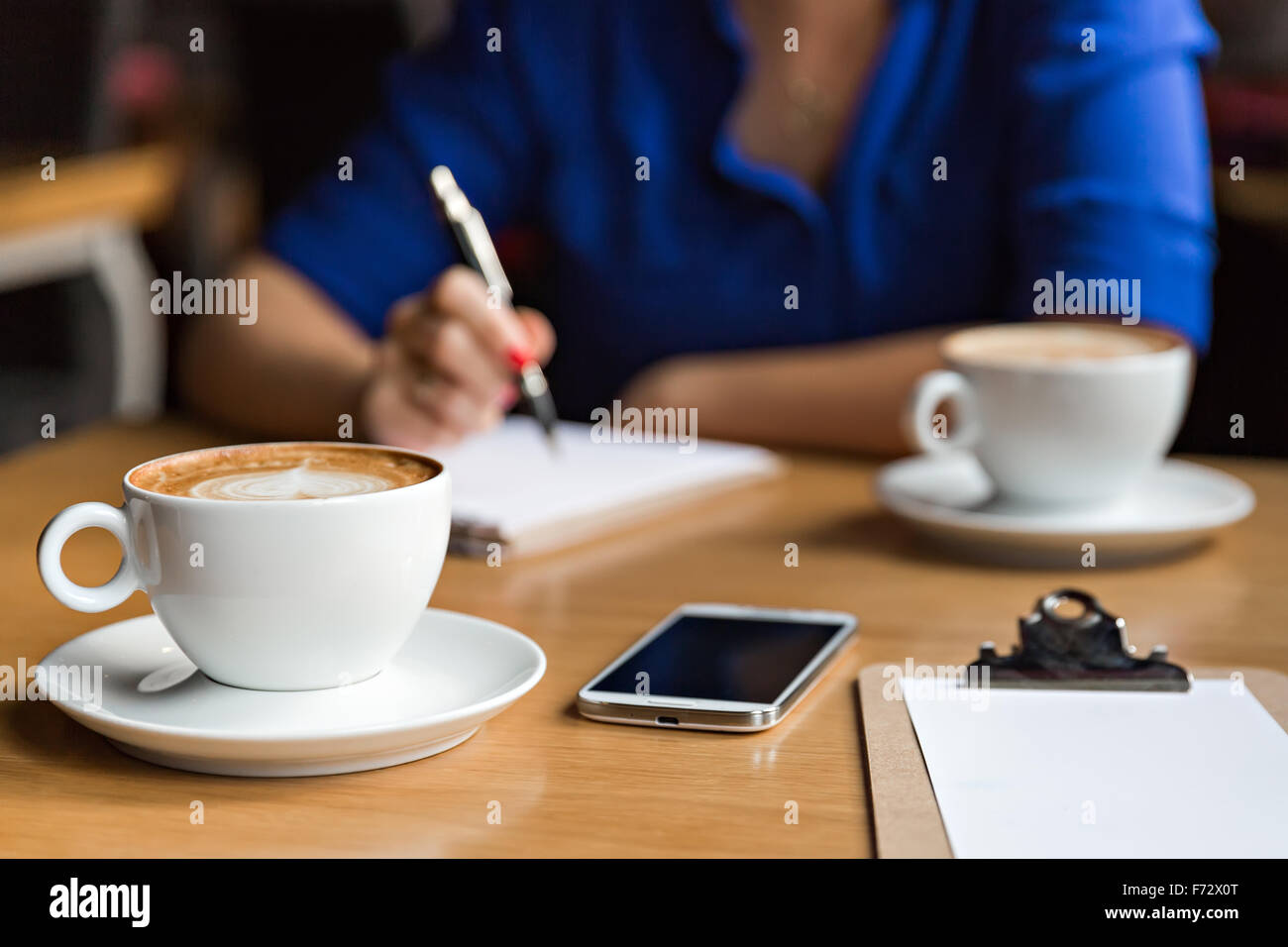 coffee break at the restaurant, business meeting Stock Photo