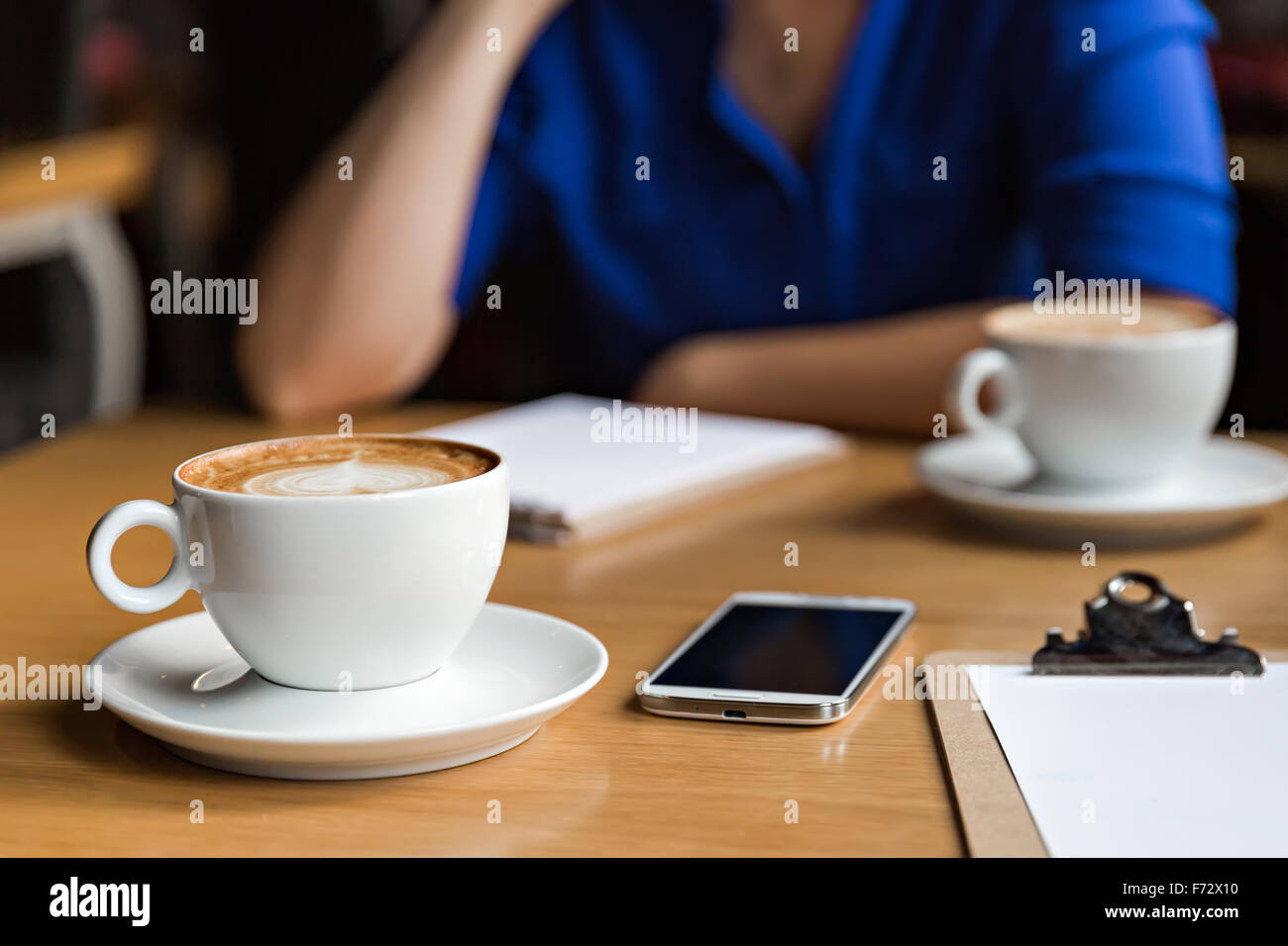 coffee break at the restaurant, business meeting Stock Photo