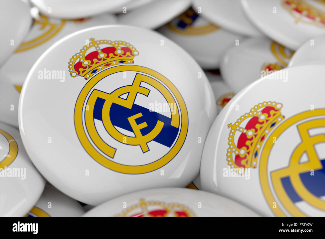 Real Madrid buttons Stock Photo