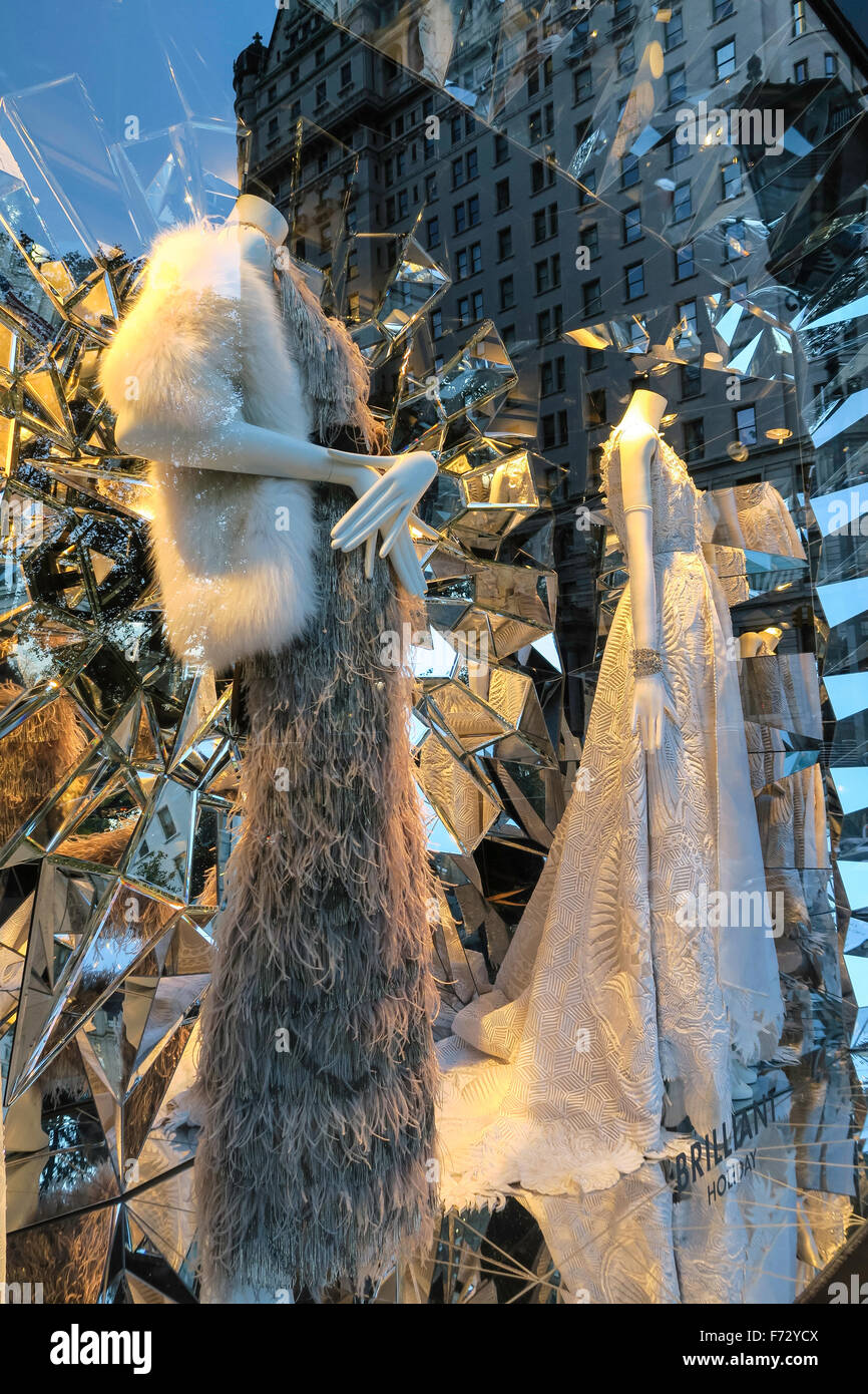 Bergdorf Goodman Holiday Window Display, NYC Stock Photo Alamy