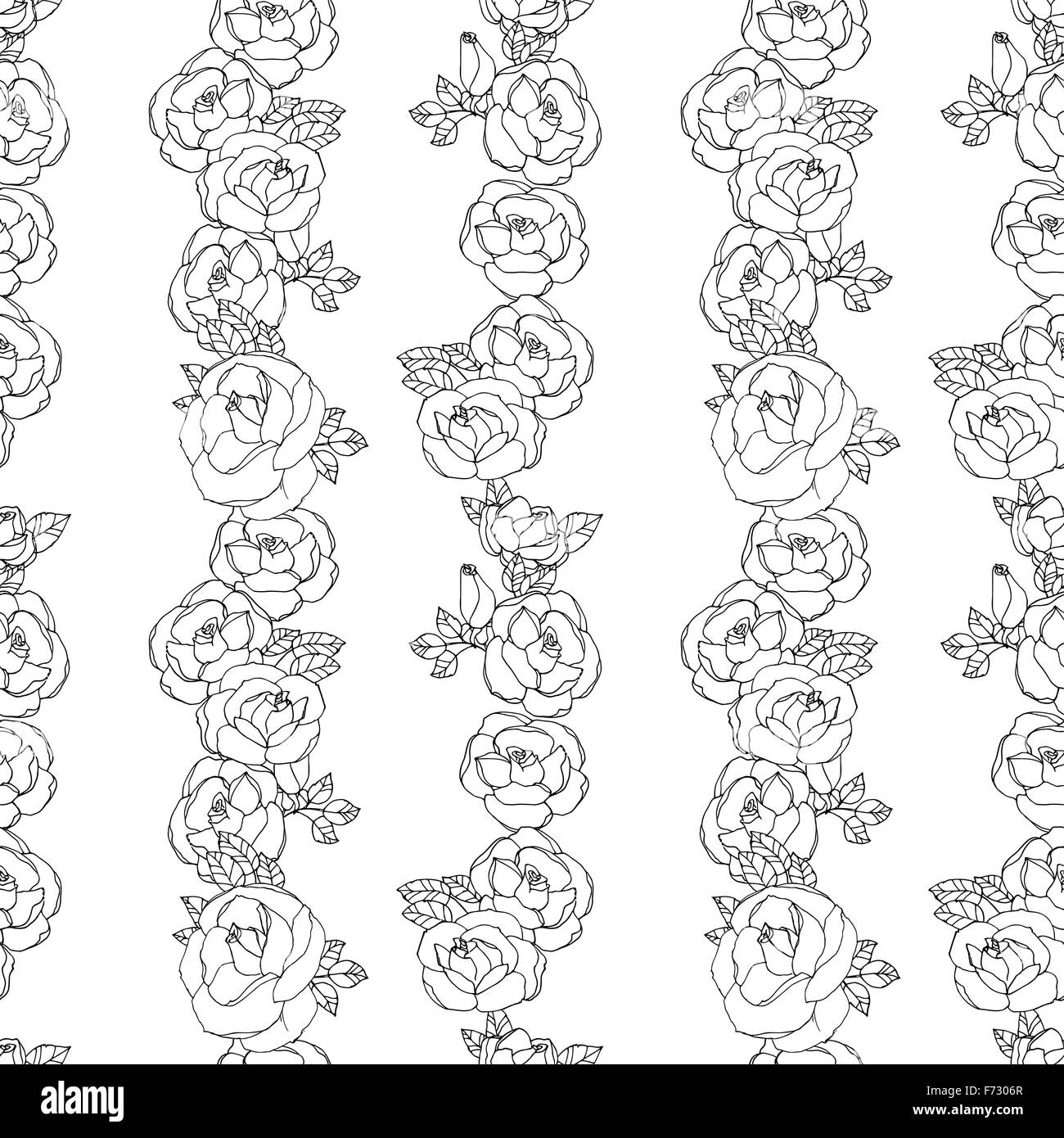 seamless pattern with roses Stock Vector Image & Art - Alamy