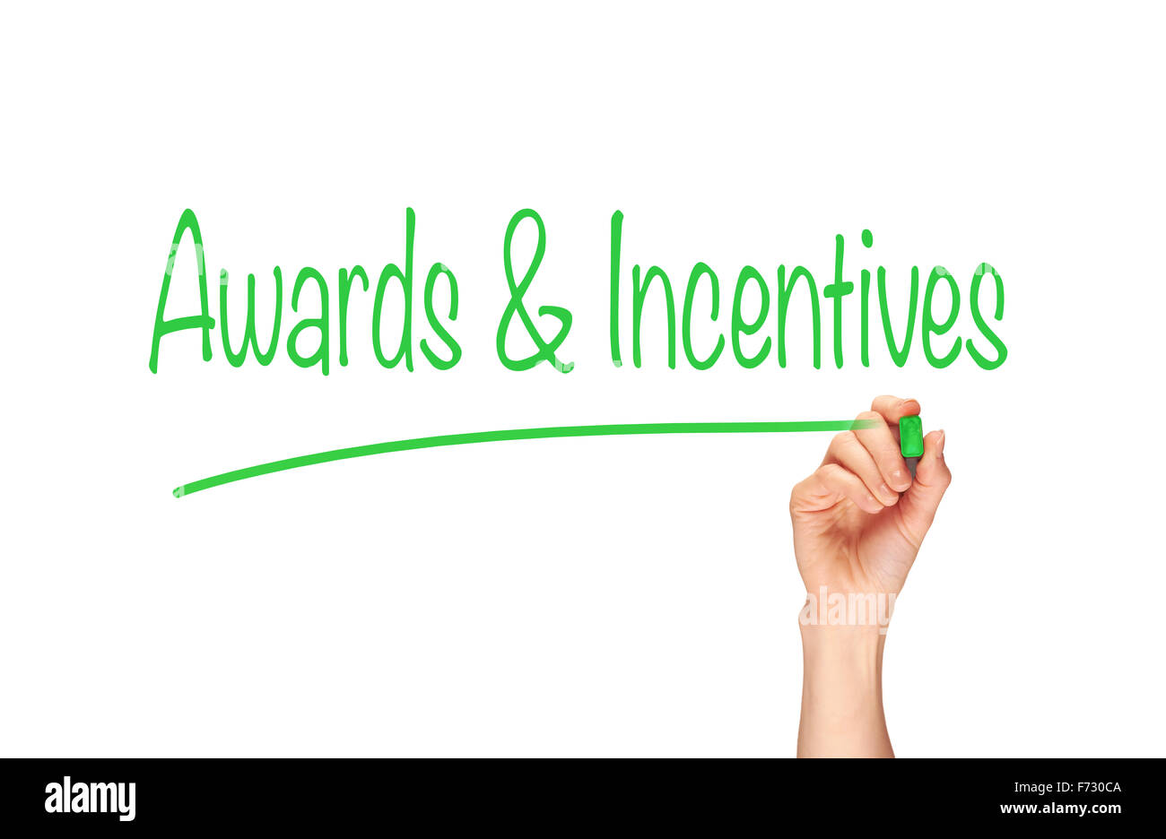 Awards & Incentives, Induction Training headlines concept Stock Photo