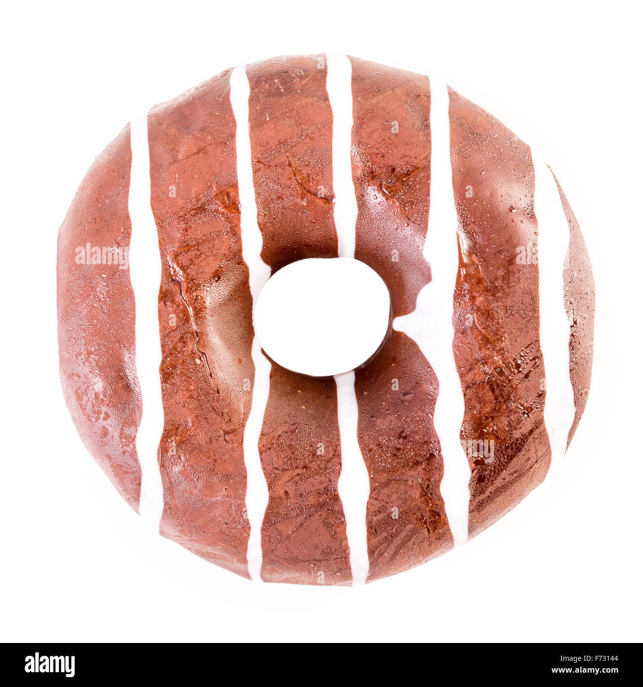 Chocolate Donut Isolated On White Stock Photo - Alamy