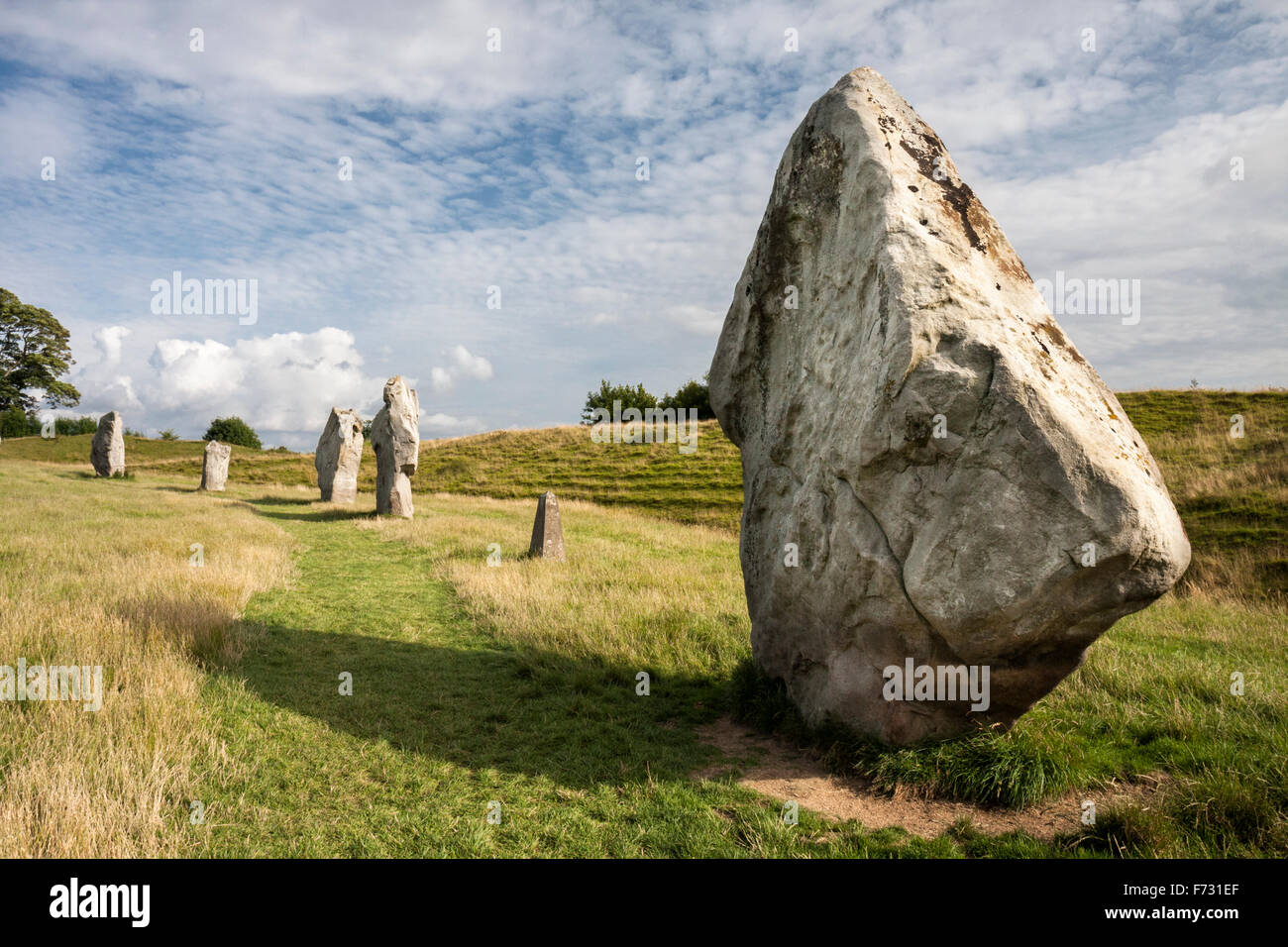 Megaliths at Avebury stone circle, Avebury, Wiltshire England United Kingdom Stock Photo