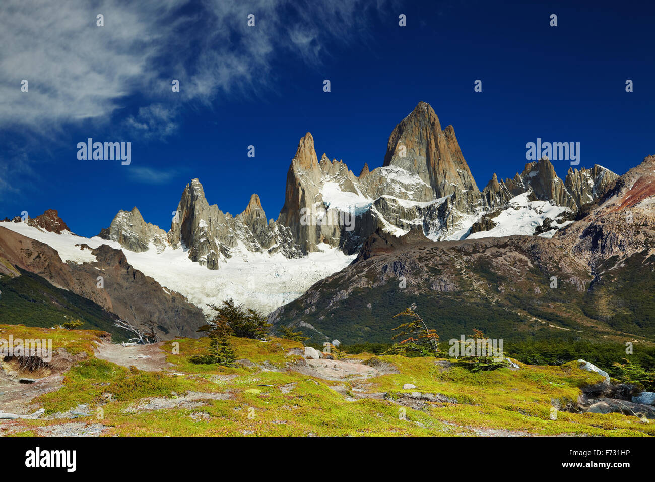 Mount Fitz Roy, Los Glaciares National Park, Patagonia, Argentina Stock Photo