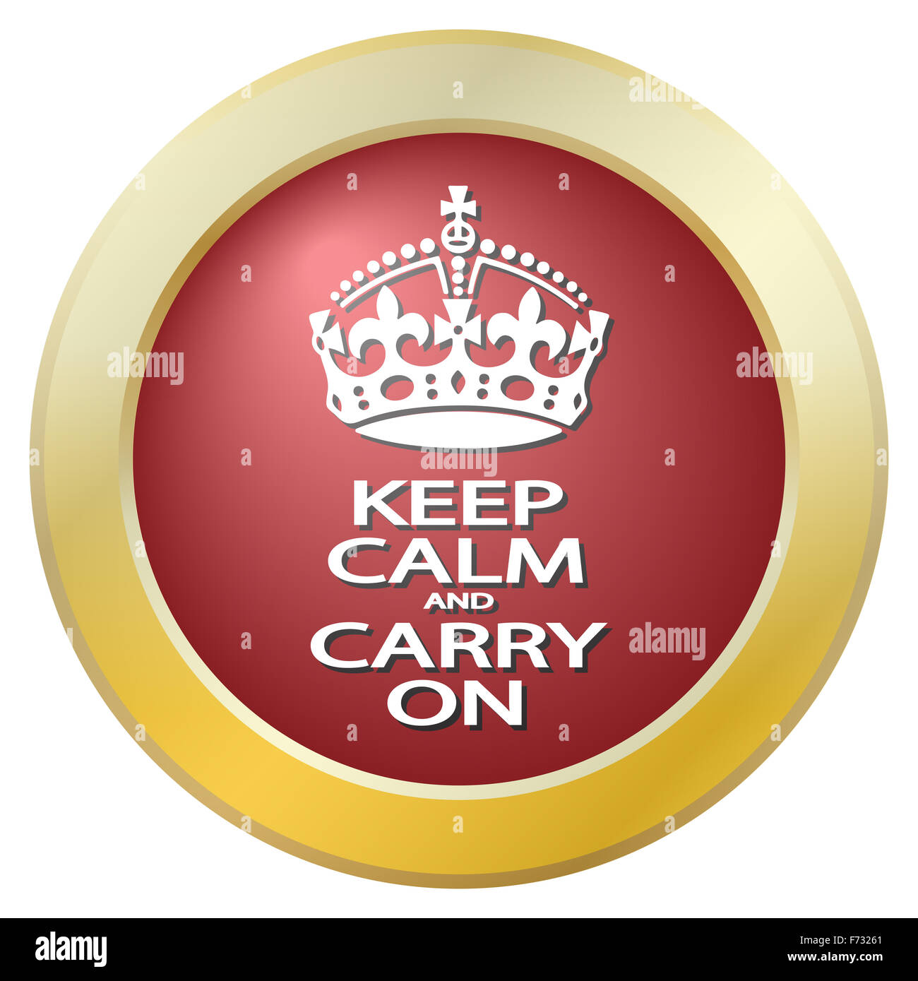 A keep calm and carry on icon isolated on a white background Stock Photo Alamy