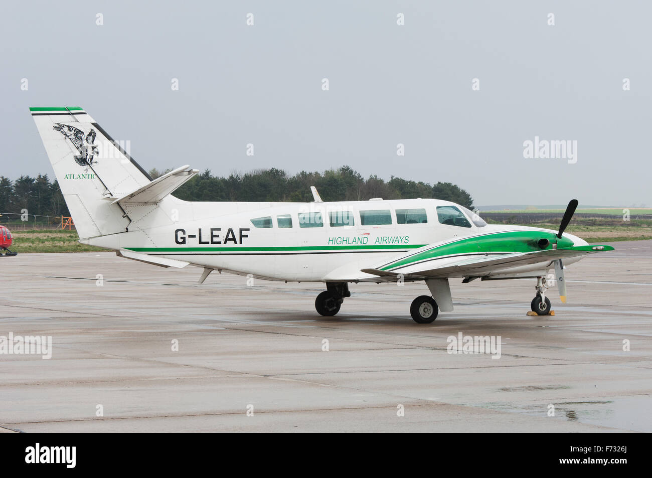 Highland Airways Cessna F406 G-LEAF at Inverness airport, Scotland. Stock Photo