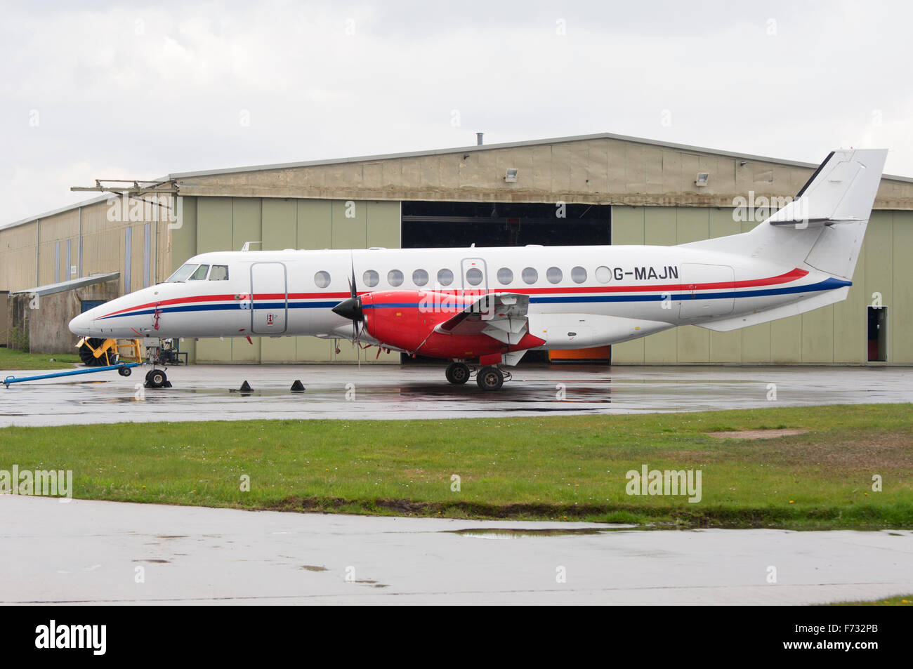 Eastern Airways British Aerospace Jetstream G-MAJN at Inverness airport, Scotland. Stock Photo