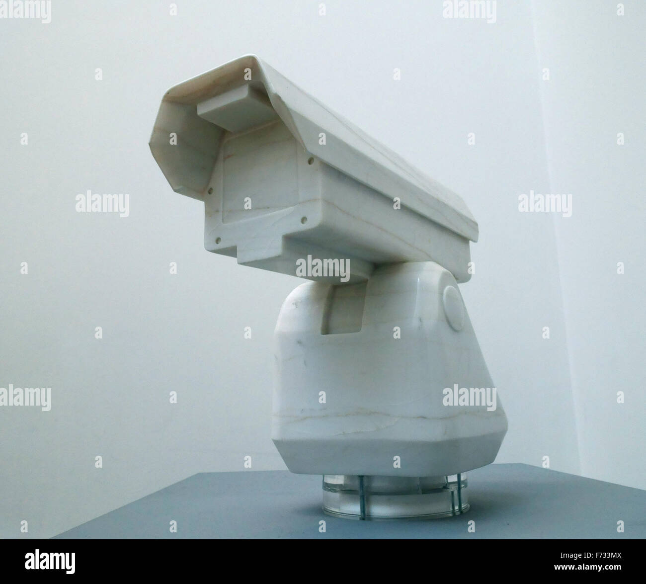 Marble surveillance camera by the Chinese sculptor Ai Weiwei Stock Photo