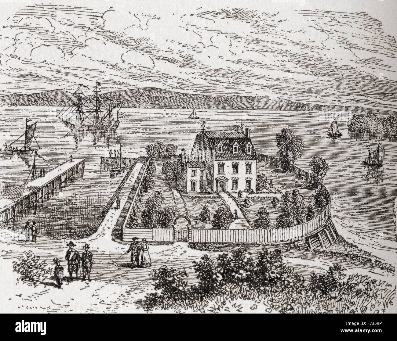 Peter Stuyvesant's Bowery house, called Great Bouwerie, in what is now