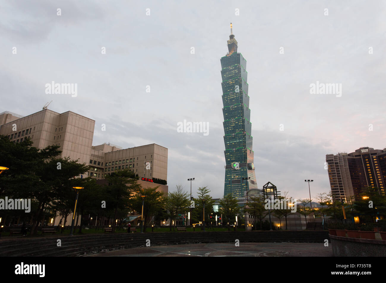 Taipei 101 cloudy day Stock Photo
