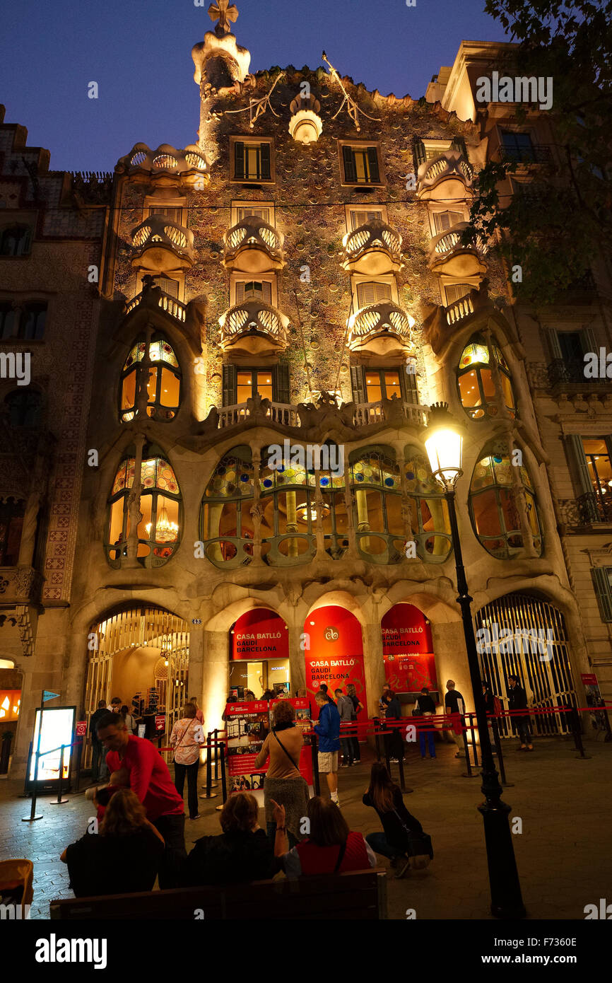 Casa Batlló Gaudi Stock Photo